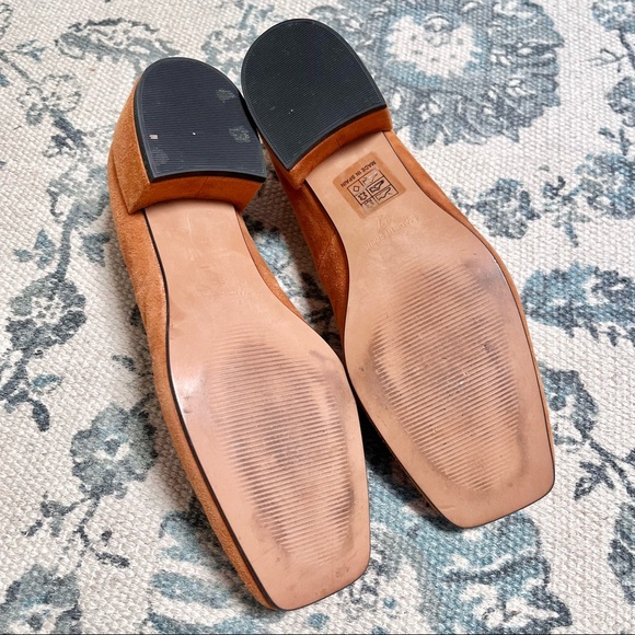 ❌SOLD❌ Farylrobin Tan Suede Leather Heeled Flats - Picture 10 of 12